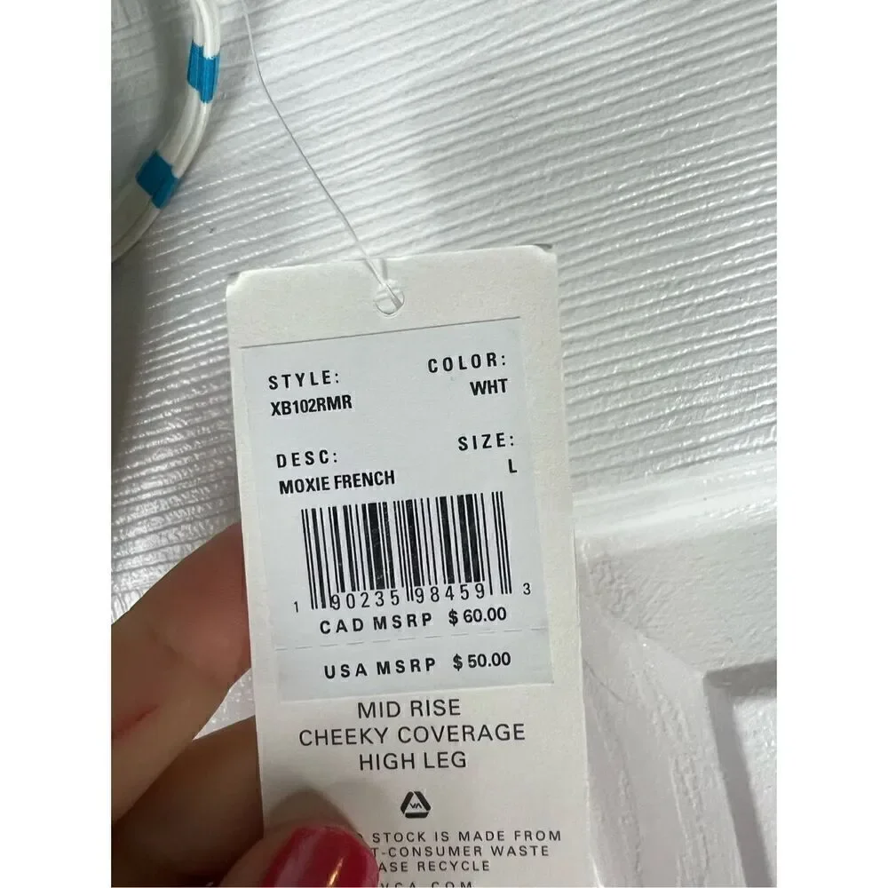 NWT RVCA Womens Moxie French Swim Bottoms Size L